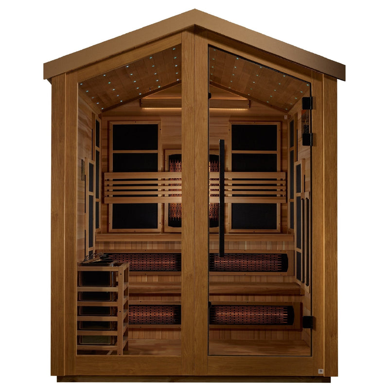 Golden Designs "Kaskinen" 6 - Person Full Spectrum PureTech™ Hybrid Outdoor Sauna - The Sauna Solution LLC