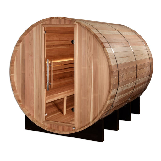 Golden Designs Klosters 6 - Person Barrel Traditional Sauna - Pacific Cedar - The Sauna Solution LLC
