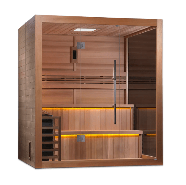 Golden Designs "Kuusamo Edition" 6 Person Indoor Traditional Steam Sauna - The Sauna Solution