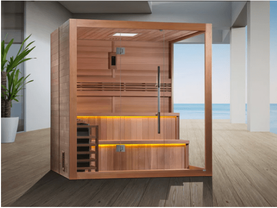 Golden Designs "Kuusamo Edition" 6 Person Indoor Traditional Steam Sauna - The Sauna Solution