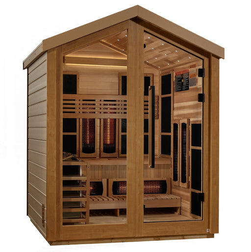 Golden Designs "Loviisa" 3 - Person Full Spectrum PureTech™ Hybrid Outdoor Sauna - The Sauna Solution LLC