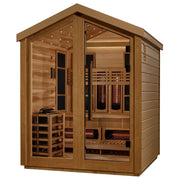 Golden Designs "Loviisa" 3 - Person Full Spectrum PureTech™ Hybrid Outdoor Sauna - The Sauna Solution LLC