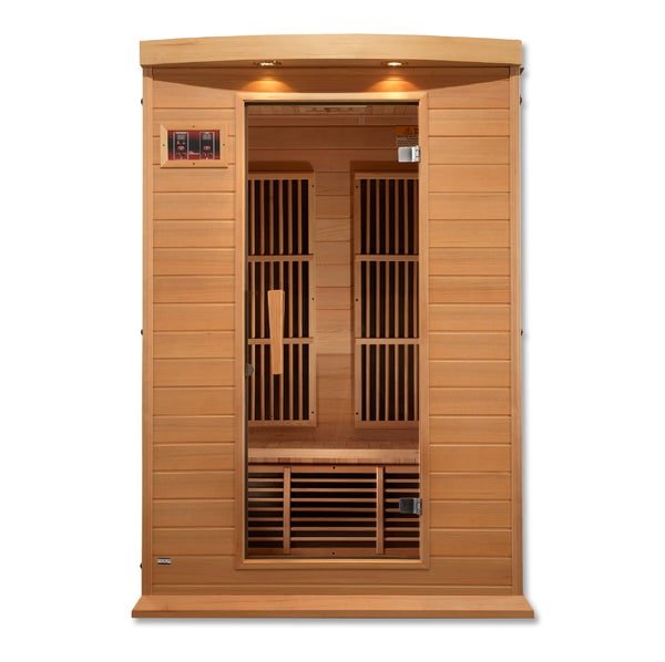 Golden Designs Maxxus 2 - Person FAR Infrared Sauna - Low EMF with Canadian Hemlock - The Sauna Solution