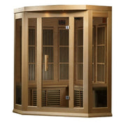 Golden Designs Maxxus 3 - Person Corner FAR Infrared Sauna Carbon Low EMF with Canadian Hemlock - The Sauna Solution LLC