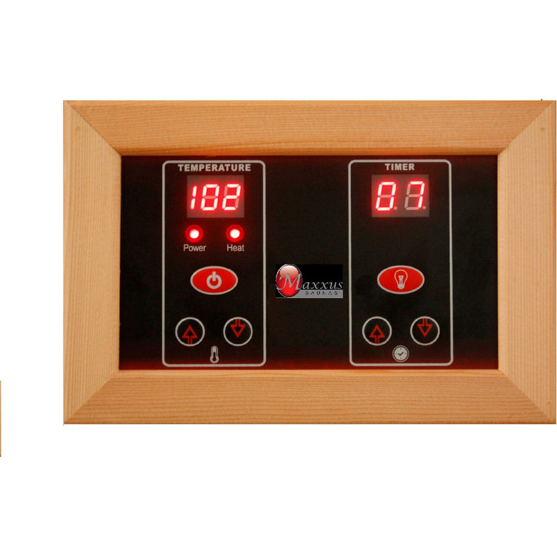 Golden Designs Maxxus 3 - Person Corner Full Spectrum Near Zero EMF FAR Infrared Sauna with Canadian Red cedar - The Sauna Solution LLC