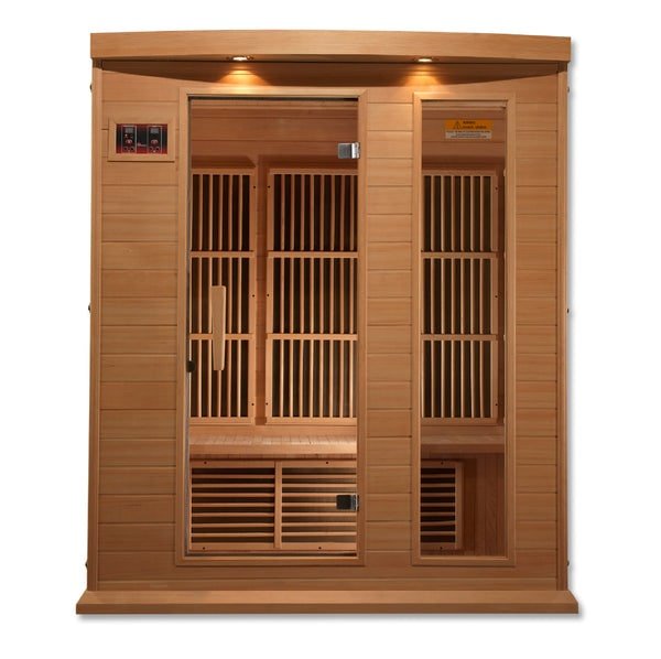 Golden Designs Maxxus 3 - Person FAR Infrared Sauna Low EMF with Canadian Hemlock - The Sauna Solution LLC