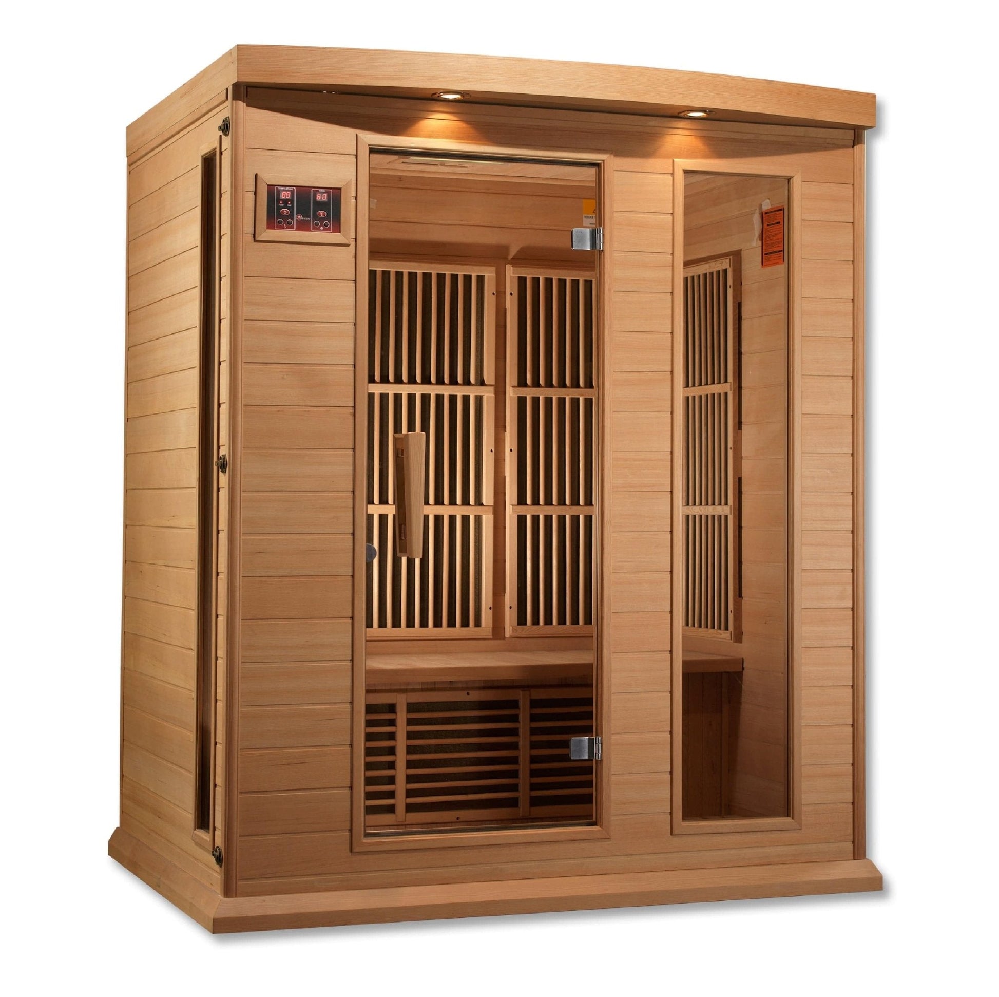 Golden Designs Maxxus 3 - Person FAR Infrared Sauna Low EMF with Canadian Hemlock - The Sauna Solution