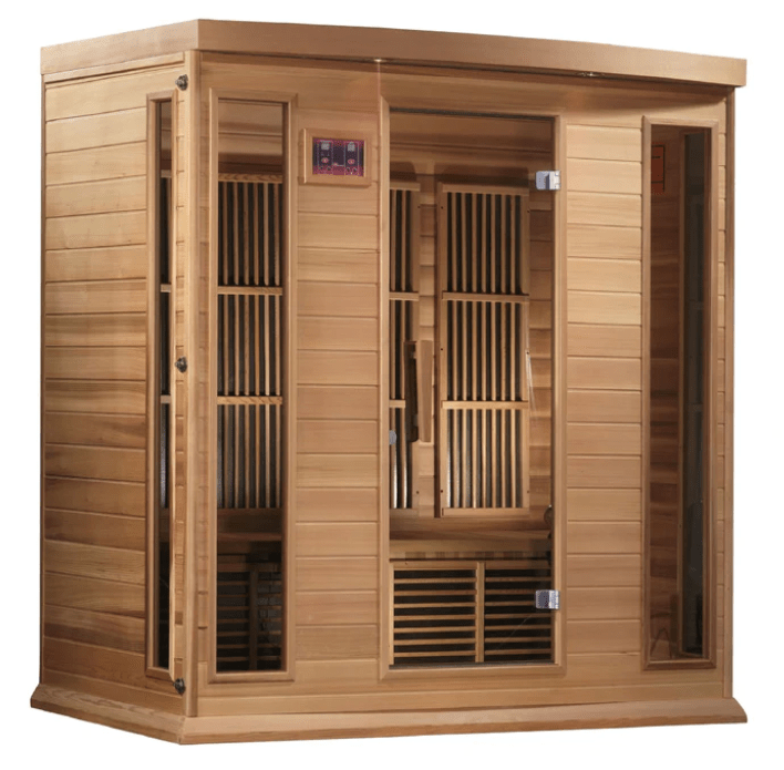 Golden Designs Maxxus 4 - Person Low EMF FAR Infrared Sauna Canadian Red Cedar - The Sauna Solution
