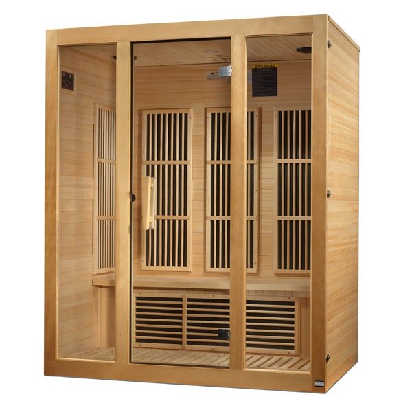 Golden Designs Maxxus "Bellevue" 3 - Person Low EMF FAR Infrared Sauna with Canadian Hemlock - The Sauna Solution