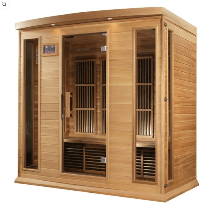 Golden Designs Maxxus "Chaumont Edition" 4 - Person Near Zero EMF FAR Infrared Sauna with Canadian Red Cedar - The Sauna Solution