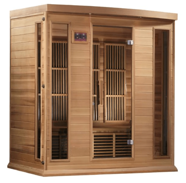 Golden Designs Maxxus "Chaumont Edition" 4 - Person Near Zero EMF FAR Infrared Sauna with Canadian Red Cedar - The Sauna Solution LLC