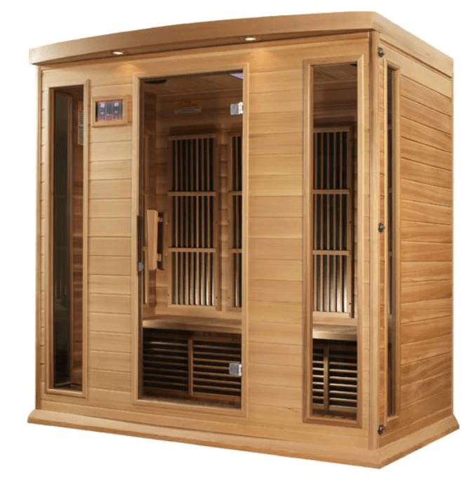 Golden Designs Maxxus "Chaumont Edition" 4 - Person Near Zero EMF FAR Infrared Sauna with Canadian Red Cedar - The Sauna Solution LLC