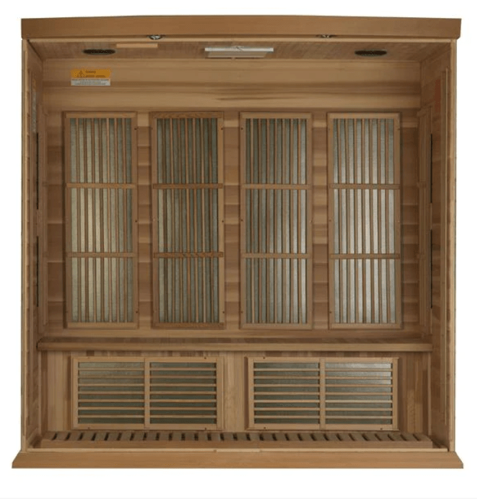 Golden Designs Maxxus "Chaumont Edition" 4 - Person Near Zero EMF FAR Infrared Sauna with Canadian Red Cedar - The Sauna Solution LLC