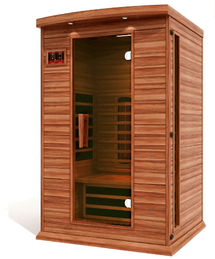 Golden Designs Maxxus "Cholet Edition" 2 - Person Full Spectrum Near Zero EMF FAR Infrared Sauna with Canadian Red Cedar - The Sauna Solution LLC