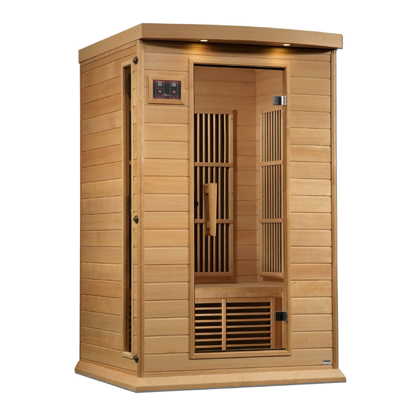 Golden Designs Maxxus Infrared Sauna 2 - Person Near Zero EMF FAR Infrared w/ Hemlock - The Sauna Solution LLC