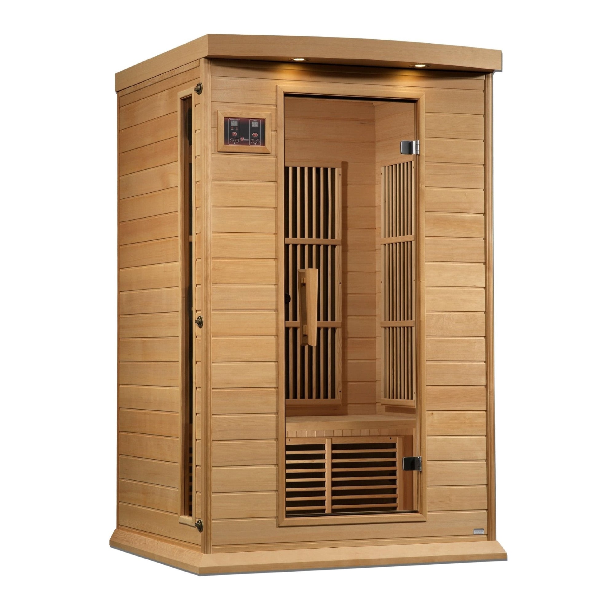 Golden Designs Maxxus Infrared Sauna 2 - Person Near Zero EMF FAR Infrared w/ Hemlock - The Sauna Solution