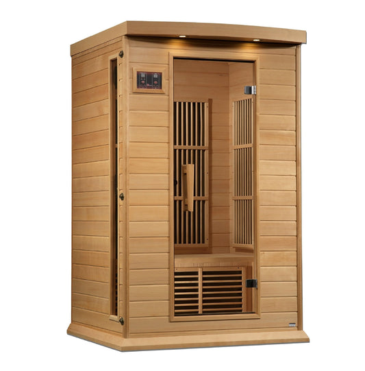 Golden Designs Maxxus Infrared Sauna 2 - Person Near Zero EMF FAR Infrared w/ Hemlock - The Sauna Solution