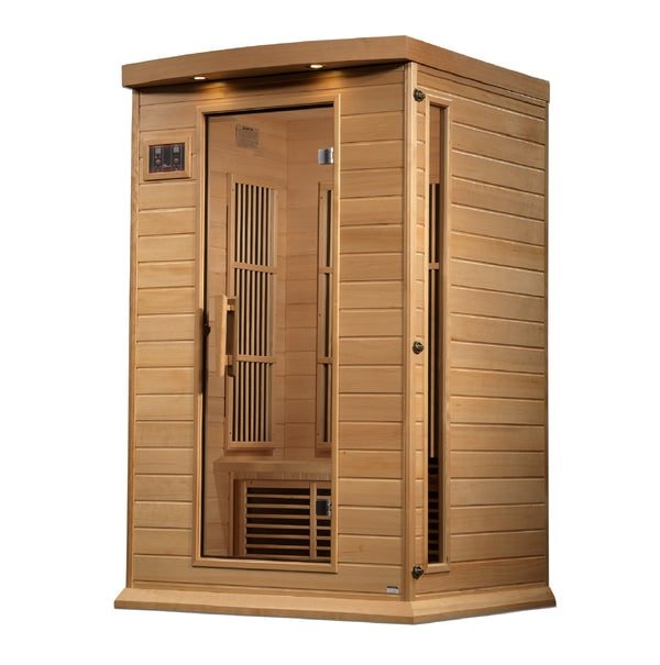 Golden Designs Maxxus Infrared Sauna 2 - Person Near Zero EMF FAR Infrared w/ Hemlock - The Sauna Solution LLC