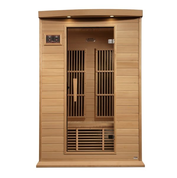 Golden Designs Maxxus Infrared Sauna 2 - Person Near Zero EMF FAR Infrared w/ Hemlock - The Sauna Solution