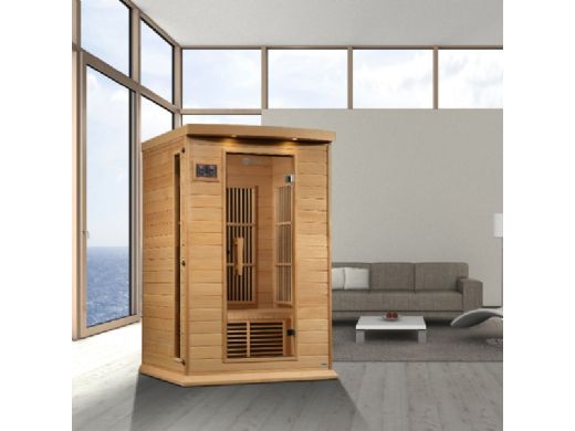 Golden Designs Maxxus Infrared Sauna 2 - Person Near Zero EMF FAR Infrared w/ Hemlock - The Sauna Solution