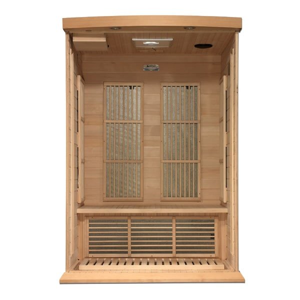 Golden Designs Maxxus Infrared Sauna 2 - Person Near Zero EMF FAR Infrared w/ Hemlock - The Sauna Solution LLC