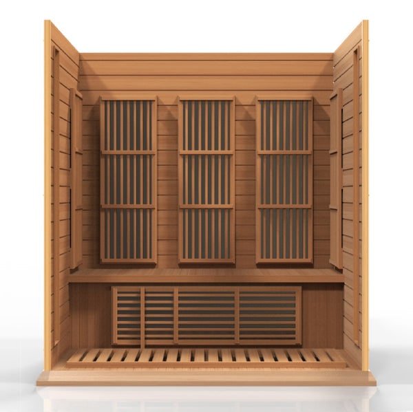 Golden Designs Maxxus "Montilemar Edition" 3 - Person Near Zero EMF FAR Infrared Sauna with Canadian Red Cedar - The Sauna Solution LLC
