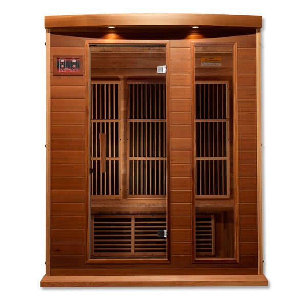 Golden Designs Maxxus "Montilemar Edition" 3 - Person Near Zero EMF FAR Infrared Sauna with Canadian Red Cedar - The Sauna Solution LLC