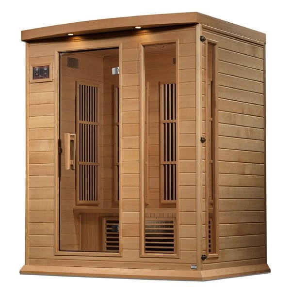 Golden Designs Maxxus Near Zero EMF FAR Infrared Sauna with Canadian Hemlock - The Sauna Solution LLC