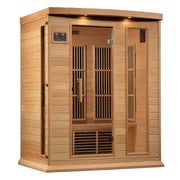 Golden Designs Maxxus Near Zero EMF FAR Infrared Sauna with Canadian Hemlock - The Sauna Solution LLC