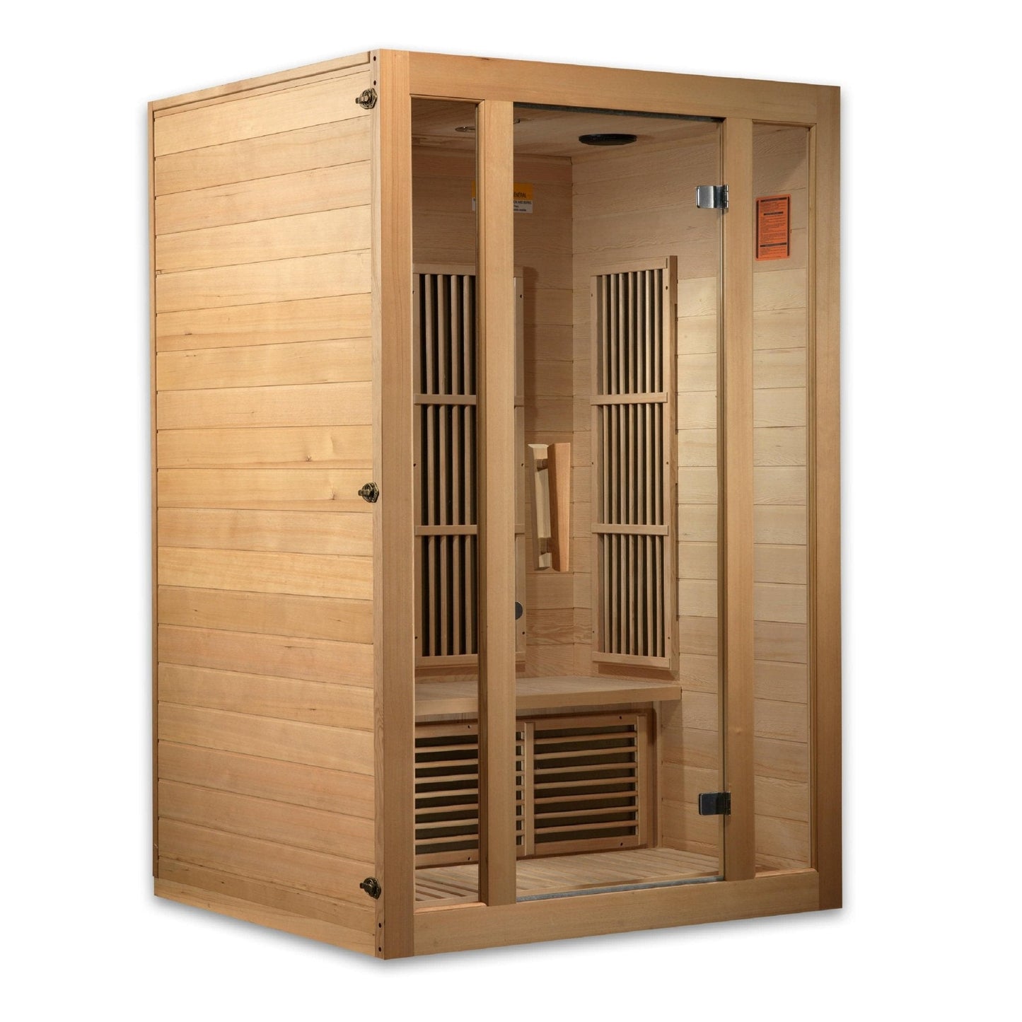 Golden Designs Maxxus "Seattle" Edition 2 - Person Low EMF FAR Infrared Carbon Sauna with Canadian Hemlock - The Sauna Solution