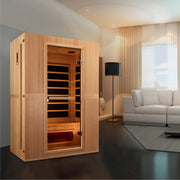 Golden Designs Maxxus "Serenity" Dual Tech 2 - Person Low EMF FAR Infrared Sauna with Canadian Hemlock - The Sauna Solution LLC