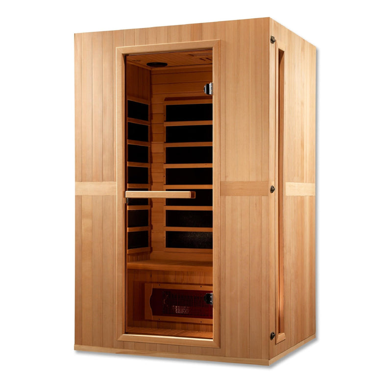 Golden Designs Maxxus "Serenity" Dual Tech 2 - Person Low EMF FAR Infrared Sauna with Canadian Hemlock - The Sauna Solution LLC
