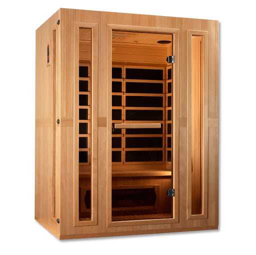 Golden Designs Maxxus "Trinity" Dual Tech 3 - Person Low EMF FAR Infrared Sauna with Canadian Hemlock - The Sauna Solution LLC