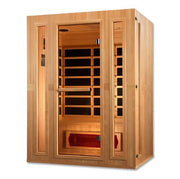 Golden Designs Maxxus "Trinity" Dual Tech 3 - Person Low EMF FAR Infrared Sauna with Canadian Hemlock - The Sauna Solution LLC