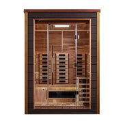 Golden Designs Nora PureTech™ 2 - Person Full Spectrum Hybrid Sauna in Red Cedar Wood Interior - The Sauna Solution LLC
