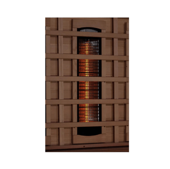 Golden Designs "Reserve Edition" 1 - 2 Person Full Spectrum PureTech™ Near Zero EMF Infrared Sauna with Himalayan Salt Bar - The Sauna Solution LLC