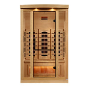 Golden Designs "Reserve Edition" 2 - Person Full Spectrum PureTech™ Near Zero EMF Infrared Sauna with Himalayan Salt Bar - The Sauna Solution LLC