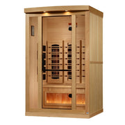 Golden Designs "Reserve Edition" 2 - Person Full Spectrum PureTech™ Near Zero EMF Infrared Sauna with Himalayan Salt Bar - The Sauna Solution LLC