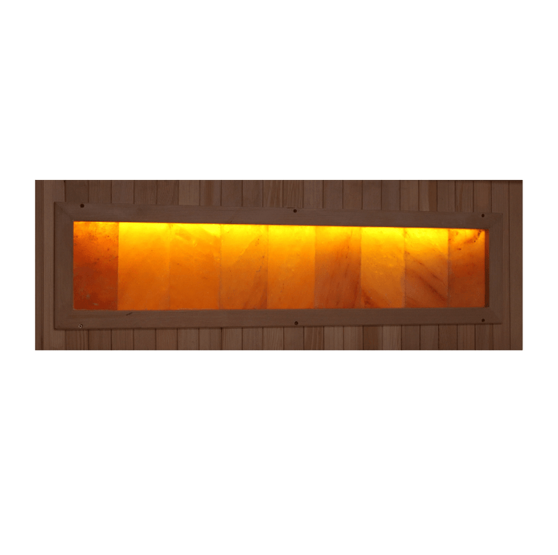 Golden Designs "Reserve Edition" 6 - Person Full Spectrum PureTech™ Near Zero EMF FAR Infrared Sauna with Himalayan Salt Bar & Canadian Hemlock - The Sauna Solution LLC