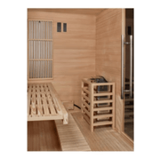 Golden Designs "Soria" 3 - Person Full Spectrum Indoor Hybrid Sauna with Harvia Stove - The Sauna Solution LLC