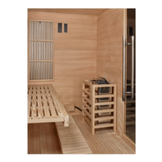 Golden Designs "Soria" 3 - Person Full Spectrum Indoor Hybrid Sauna with Harvia Stove - The Sauna Solution LLC