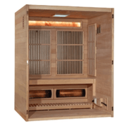 Golden Designs "Soria" 3 - Person Full Spectrum Indoor Hybrid Sauna with Harvia Stove - The Sauna Solution LLC