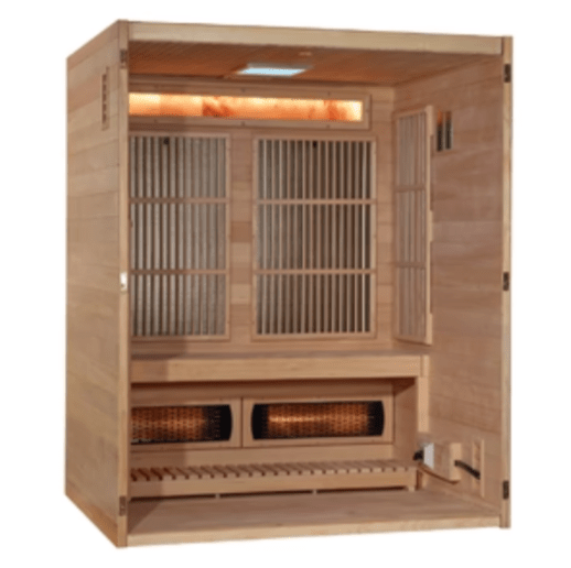 Golden Designs "Soria" 3 - Person Full Spectrum Indoor Hybrid Sauna with Harvia Stove - The Sauna Solution LLC