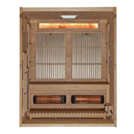 Golden Designs "Soria" 3 - Person Full Spectrum Indoor Hybrid Sauna with Harvia Stove - The Sauna Solution LLC
