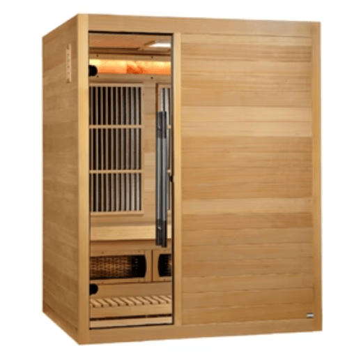 Golden Designs "Soria" 3 - Person Full Spectrum Indoor Hybrid Sauna with Harvia Stove - The Sauna Solution LLC