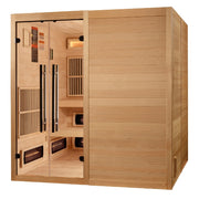 Golden Designs "Toledo" 6 - Person Full Spectrum Indoor Hybrid Sauna with Harvia Stove - The Sauna Solution LLC