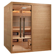 Golden Designs "Toledo" 6 - Person Full Spectrum Indoor Hybrid Sauna with Harvia Stove - The Sauna Solution LLC