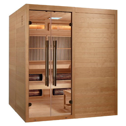 Golden Designs "Toledo" 6 - Person Full Spectrum Indoor Hybrid Sauna with Harvia Stove - The Sauna Solution LLC