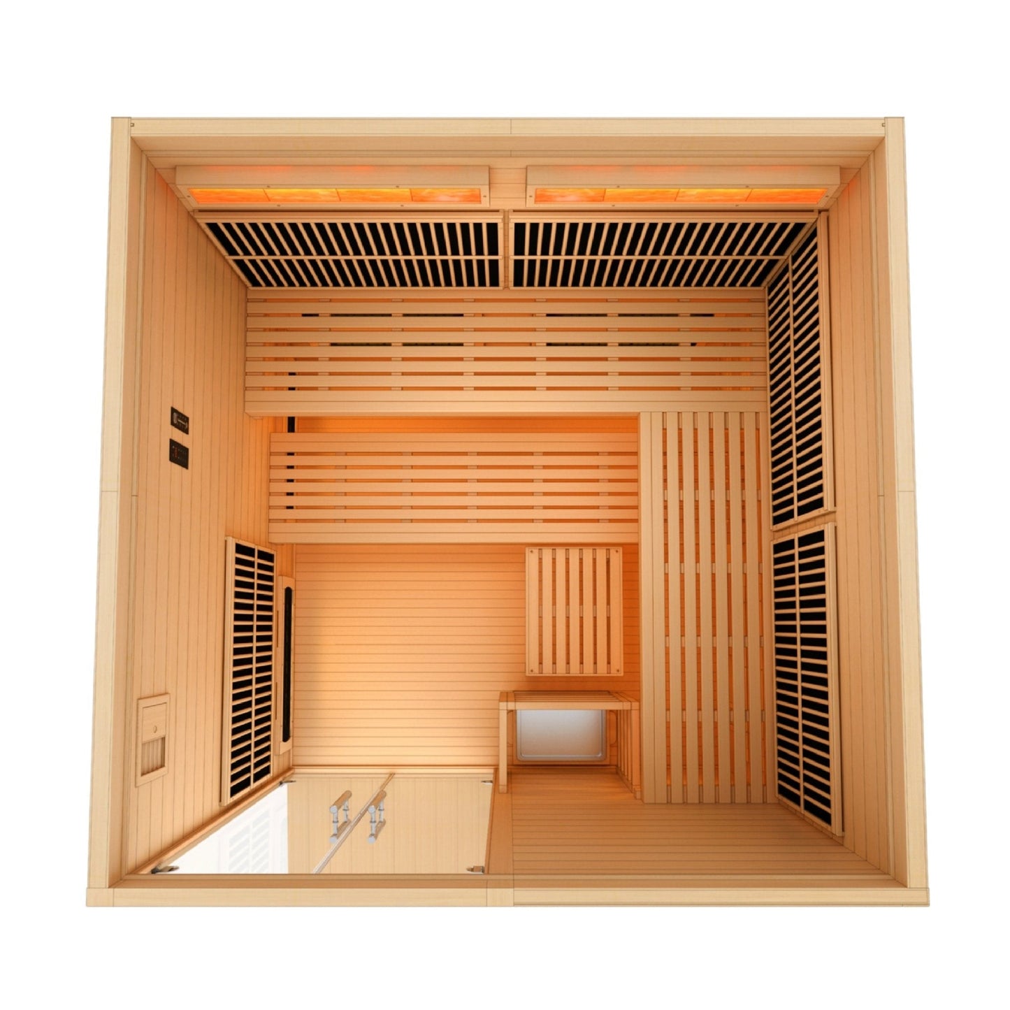 Golden Designs "Toledo" 6 - Person Full Spectrum Indoor Hybrid Sauna with Harvia Stove - The Sauna Solution