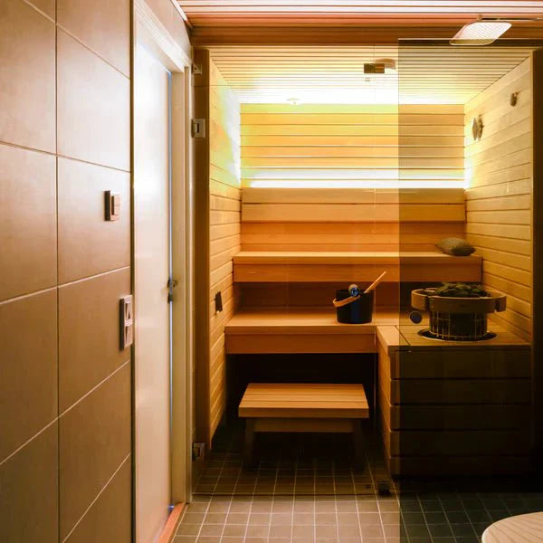 Harvia Cilindro Half Series 6kW Stainless Steel Sauna Heater at 240V 1PH with Built - In Time and Temperature Controls - The Sauna Solution LLC